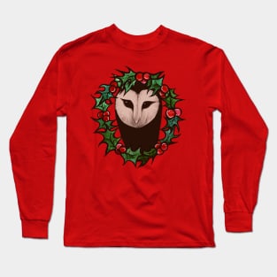 Christmas Barn Owl Long Sleeve T-Shirt